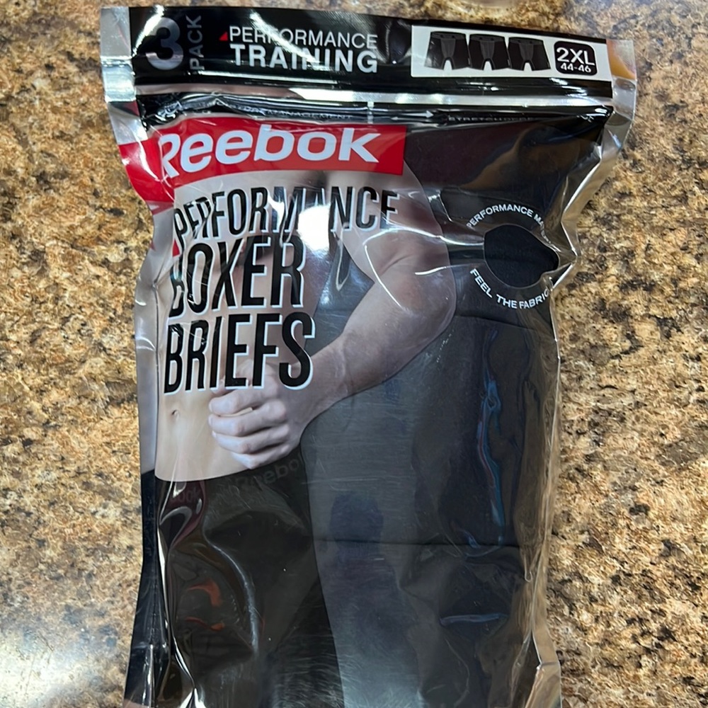 Reebok performance Boxer briefs. 3 pack
